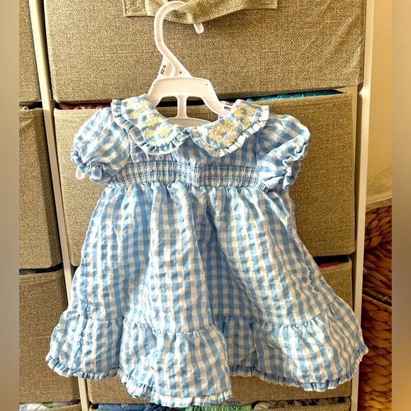 Cynthia Rowley 3m Daisy Gingham Smocked Dress - Picture 1 of 1